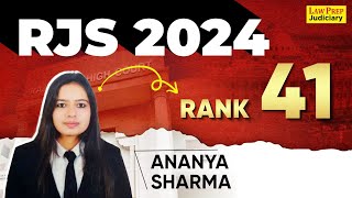 RJS 2024 full Interview | Ananya Sharma | Rank - 41 | RJS Result 2024