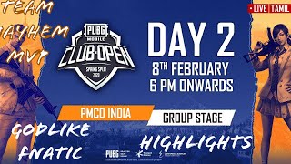 Team Mayhem MVP | Epic Moments| PMCO India Group Stage Day 2 | PUBG MOBILE CLUB OPEN 2020