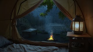 Stop in the forest on a rainy day - Cozy Tent Ambience for Peaceful Nights, Relax and Sleep