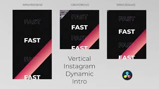 Vertical Instagram Dynamic Intro DaVinci Resolve Template