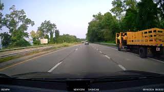 Viofo A130 Pro New York State Trooper who was hidden highway ramp pulls over speeder in left lane