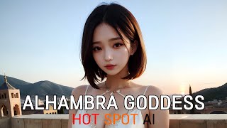 AI Art Lookbook 4K | Alhambra Goddess | Music Video | AI Beauty Girl