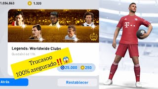 TRUCO! para sacar LEYENDA Worldwide Clubs pes mobile 2021[ ASEGURADA‼️😱]