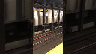 MTA (E) train leaves 34th street Penn station