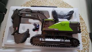 Unboxing RC Huina 1593 Excavator Skala 1:14