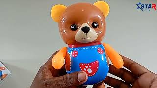 Swinging Baby bear, Dancing and singing a poem by lovely bear, bear dance, best toys Unboxing #bears