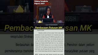 Pembacaan Putusan MK Sidang Gugatan Sengketa Pilpres 2024 (2)