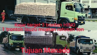 kejar target 3 tronton HINO 1 tronton Isuzu muatan ratusan ton @Rajajalananchannel