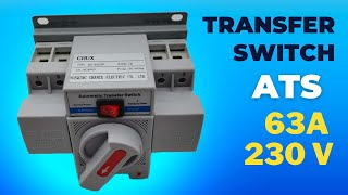 63A 230V Dual Power Automatic Transfer Switch MCB Type Automatic Power Converter ATS