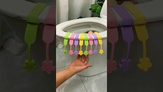 There are men in the family who recommend this silicone flower toilet lid lifter #viral #ytshorts