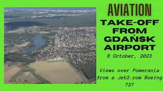 Take off from Gdańsk Airport, Pomerania, Poland - 8 October, 2023