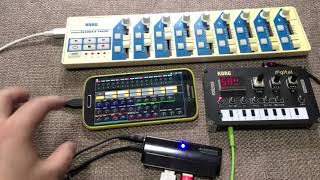 KORG NTS-1 and Android Sequencer, nanoKONTROL