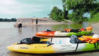 kayaking on the Mekong river