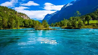 Beautiful Dreamy Background Music | Mountains, Waterfall | Soothing music for Studying & Relaxation