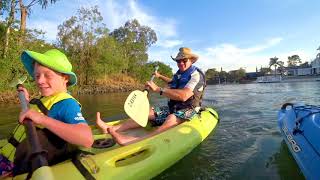 Gold Coast Paddle Sports Sunset Kayak QLD with Joyce Family