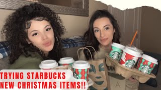 TRYING STARBUCKS NEW CHRISTMAS ITEMS!🎅🏼🎄✨