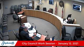 January 12, 2021 - City Council Work Session