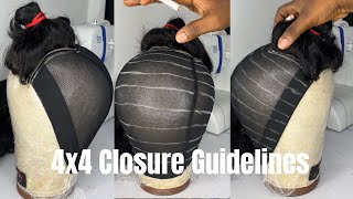 How to draw 4x4 closure guidelines ||No talk, Just Art