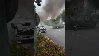 Two cars collide  #shorts #car