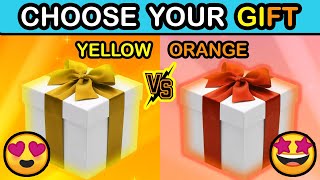 💛🧡 CHOOSE YOUR GIFT | YELLOW AND ORANGE GIFT EDITION | Do you prefer Yellow or Orange? QUIZ 2023 #3