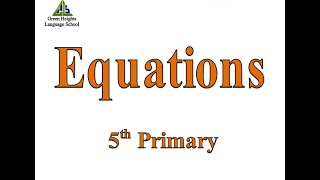 Equations