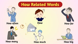 How Related Vocabularies | English Vocabulary With Examples And Pictures | how, how much, how many,