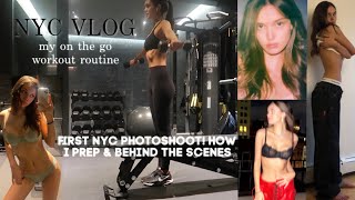 NYC VLOG!! FORD PHOTOSHOOTS, HOW I PREP, TRAVEL WORKOUT ROUTINE & PARTYING!!