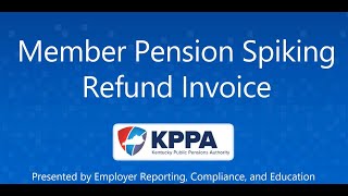 Member Pension Spiking Refund Invoice