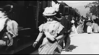 4k, 60 fps Arrival of a Train at La Ciotat The Lumière Brothers, 1896, AI enhanced 3RYNThid23g