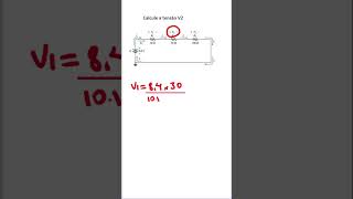 Calcule a Tensão V2  #circuitoselétricos