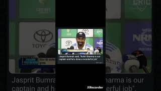 Jasprit bumrah on Rohit Sharma #jaspritbumrah  #rohitsharma