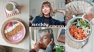 WEEKLY l vuelta al gym, muchas ensaladas, pelis de intriga, cafetería sin gluten y averías en casa🫠