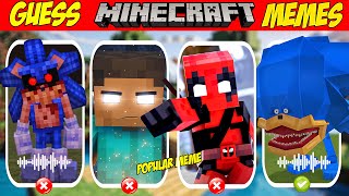 Guess Minecraft Animated MEMES & SONG & VOICE |Minecraft Movie Quiz Challenge |Sonic Tapes, Deadpool