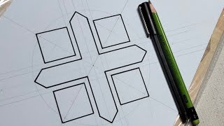 Geometric pattern art | geometrical design drawing | diy