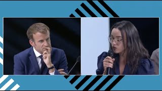 Sommet Afrique-France. Regardez ce qu’a dit la jeune Marocaine Amina Zakhnouf à Emmanuel Macron