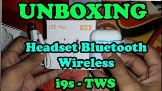 I9S TWS Headset Bluetooth Wireless   Review & Unboxing   headset Terbaru