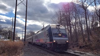 [4K] NJT Pascack Valley Line: Train 2111 - ALP45DP 4534 Veterans Unit @ Pearl River (1/26/20)