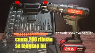 ‼️review dan tes bor baterai murah 200ribuan #drill #borcas #borcordless #riviewborcasmurah