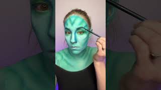 Mermaid Avatar 💜💙💚🧜‍♀️ #bodypaint #sfxmakeup #avatar #avatarmakeup