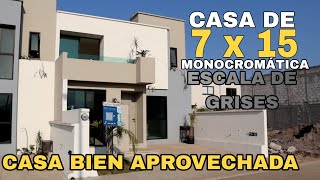 CASA de 7 x 15 de dos PLANTAS | CASA que aprovecha el TERRENO | recamara en PLANTA BAJA