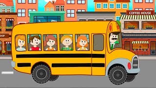 The wheels on the bus go round and round Children Nursery Song by Kids TV