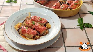 THIS IS THE MUST OF ITALIAN DISHES: Macaroni and Eggplant Rolls