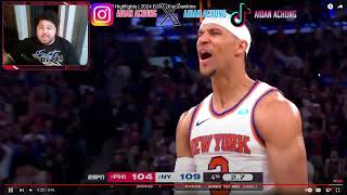 INSANE PLAYOFF ATMOSPHERE!! Philadelphia 76ers vs New York Knicks Game 1 Reaction! 2024 NBA Playoffs