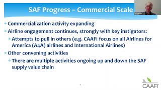 Commercial Aviation Alternative Fuels Initiative Webinar