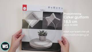 Cirkel gjutform av PET storlek 18,5 cm