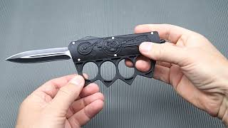 PK73 Automatic Knife - Brass Knuckles - Spring Knife