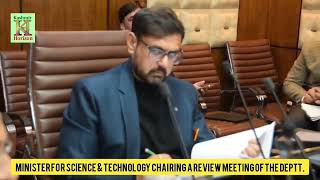 Minister for Science & Technology Chairing a Review Meeting of The Deptt.