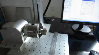 cnc  fiber laser marking machine with rotary axis