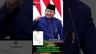 SAAT SEPUCUK SURAT MENODAI PERNYATAAN SEORANG PRESIDEN #belajar #beritaviral #kemendesapdtt #prabowo