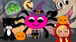 Happy Halloween Itsy Bitsy Spider, Little Red Riding Hood Story & More Spooky themed kids Songs